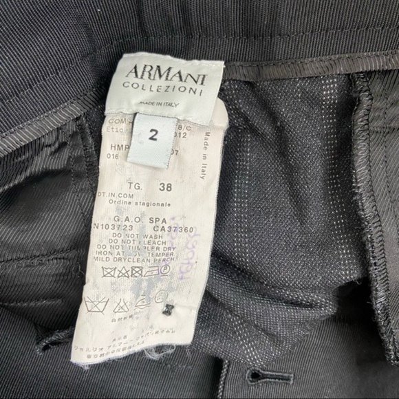 Armani Collezioni Woman’s Gray Wool Pants Size 2 - Picture 7 of 7